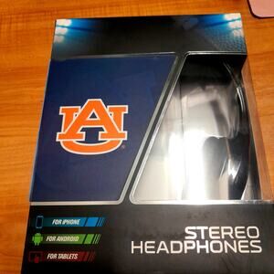 NCAA Auburn Tigers Stereo Headphones Team Logo Cell Tablets Laptops New Plug